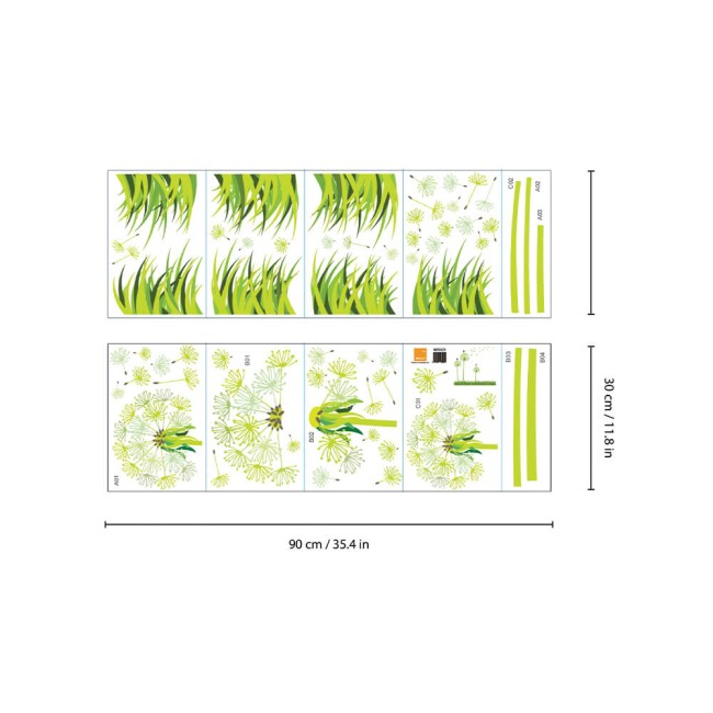 Pitypangok - Foszforeszkáló falmatrica