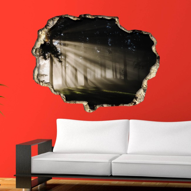 Kilátás a 3D-s falon keresztül - Erdő