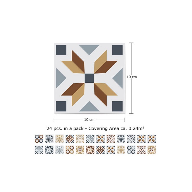 Csempe matrica - Azulejo - 24 drb - 10x10 cm