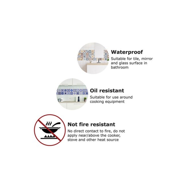 Csempe matrica - English Quote Vintage Green - 24 drb - 10x10 cm