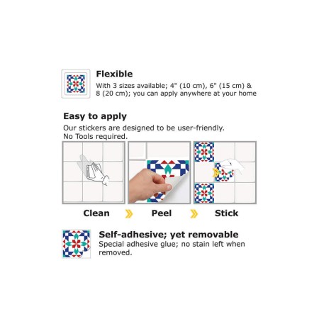 Csempe matrica - Marrakech- 24 drb - 15x15 cm