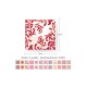 Csempe matrica - Moroccan Rose Red Mosaic - 24 drb - 15x15 cm
