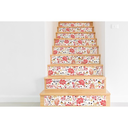 Csempe matrica - Poinsettia The Winter Joy - 24 drb - 15x15 cm 