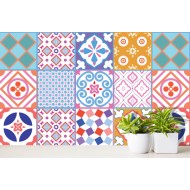 Csempe matrica - Classic Moroccan Colourful Mixed SET 2 - 24 drb - 15x15 cm