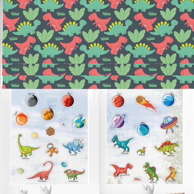 Dinoszauruszok és Naprendszer - Zselé matrica