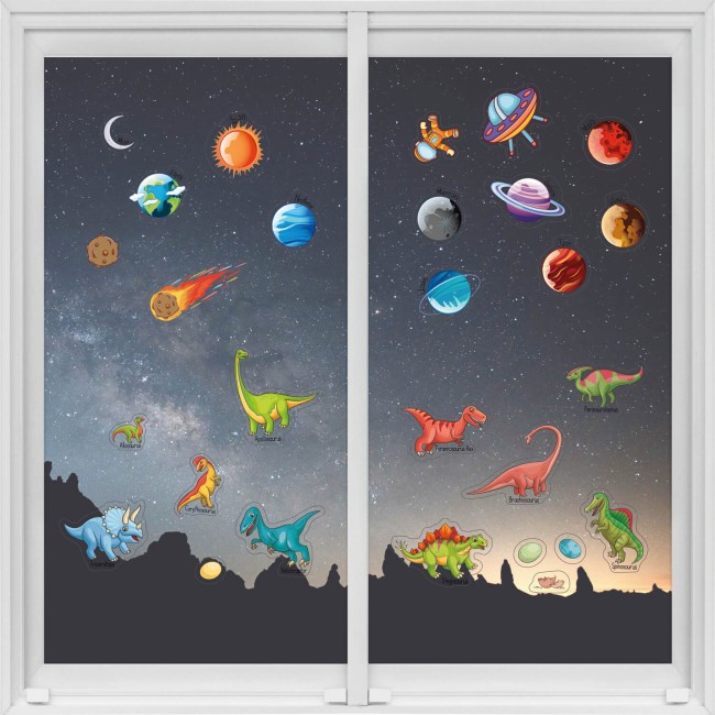 Dinoszauruszok és Naprendszer - Zselé matrica