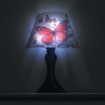 3D LED lámpa matrica - Piros pillangó