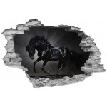 Fekete ló - 3D hatású matrica