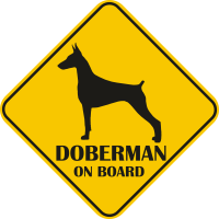 Autós matrica - Doberman