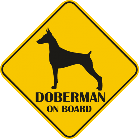 Autós matrica - Doberman