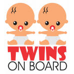 Baby on board - Twins on board - Ikrek
