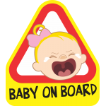 Baby on board - Síró kislány