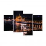 Többrészes vászonkép - Budapest kivilágítva