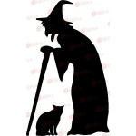 A boszorkány és a macskája - Falmatrica / Faltetoválás