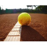 Teniszlabda a pályán