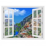 Positano, Olaszország - 3D hatású ablakos matrica