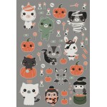Halloween állatkák - Színes matrica csomag