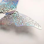 Élethű 3D pillangó csomag - Holografikus ezüst