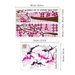 Nagy rózsaszin fa és tündérek - Matrica csomag