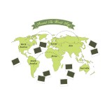Világ körüli térkép - Falmatrica