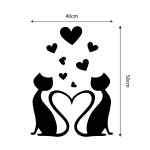 Szerelmes cicák - Tükör matrica